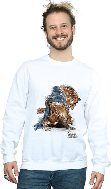 Actual product image Disney Mens Beauty And The Beast Beast Sketch Sweatshirt (L)