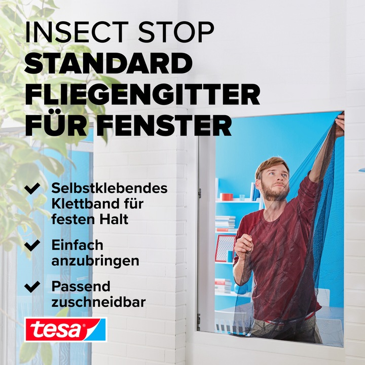 Image du produit tesa Écran anti-insectes Fenêtre STANDARD (100 x 100 cm)