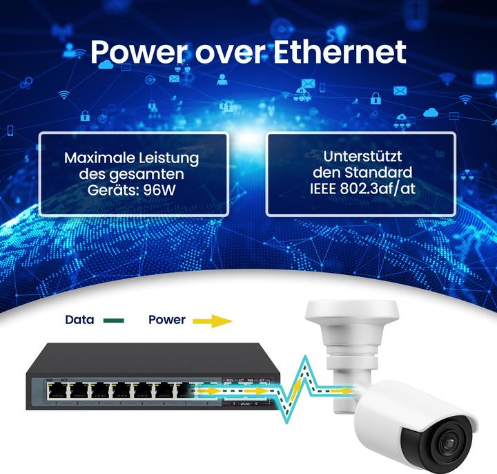 Productafbeelding Extralink EX.3906 netwerkswitch Unmanaged L2 Fast Ethernet (10/100) Power over Ethernet (PoE) 1U (10 ports)