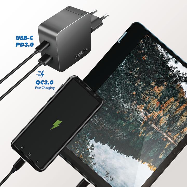 Produktbild LogiLink Dual-USB-Adapter (45 W)