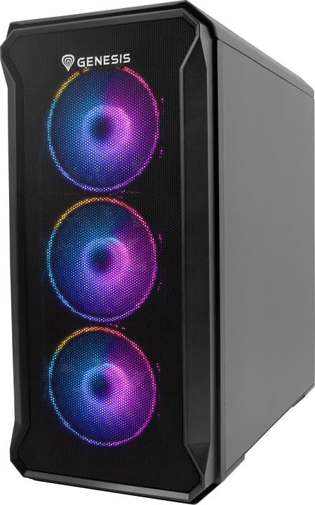 Actual product image Genesis IRID 503 ARGB PC case, Micro Tower, 2xUSB 2.0, 2x jack, 1xUSB 3.0, black (Mini-ITX)