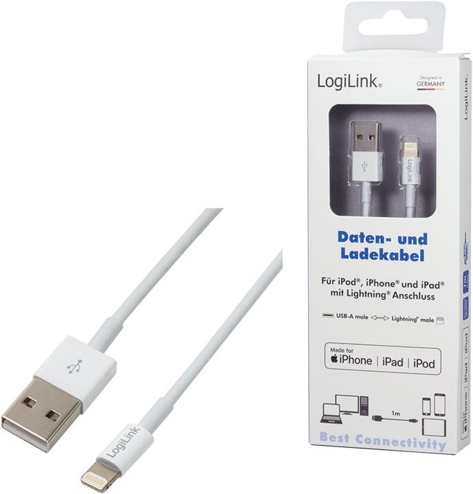 Produktbild LogiLink Lightning - USB A (1 m, USB 2.0)