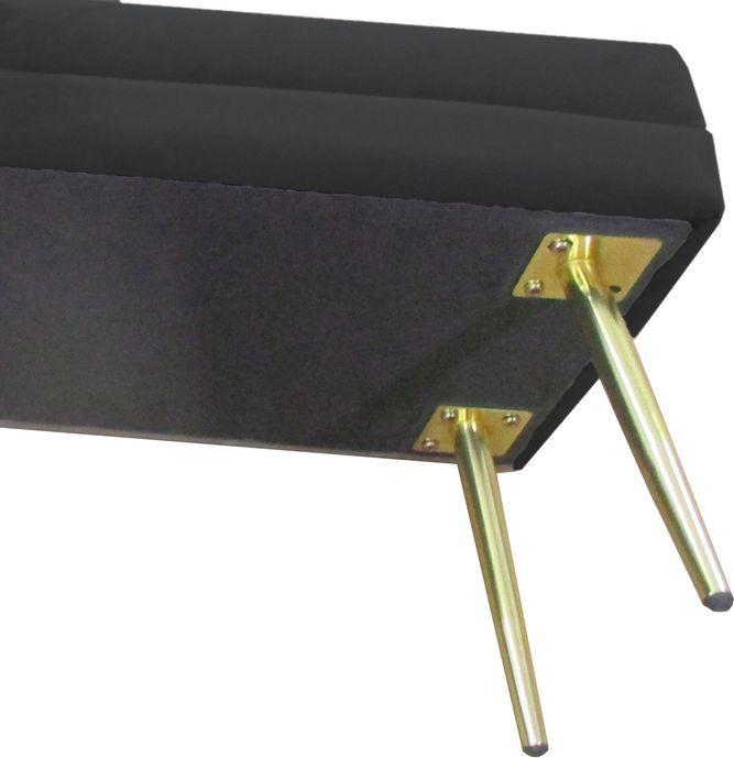 Actual product image Swisshandel24 Sitzbank Polsterbank, mit Stauraum, Stahl, 100 cm x 37,5 cm x 42 cm, Schwarz (100 cm)