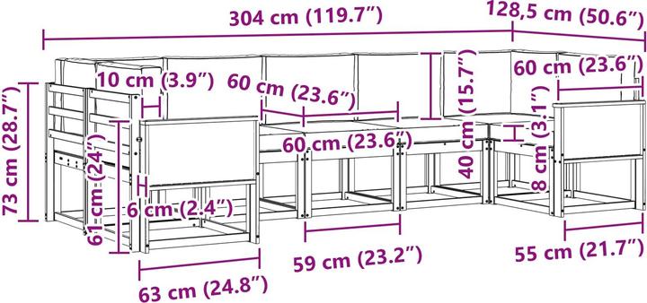 Produktbild vidaXL Outdoor-Sofagarnitur