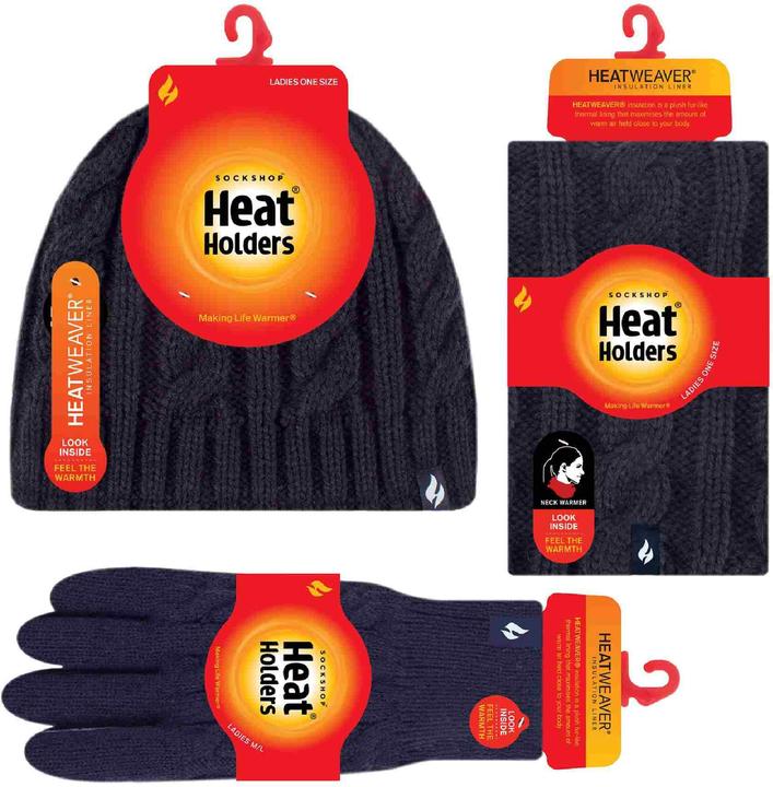 Produktbild Heat Holders Thermo Winter Fleecemütze Nackenwärmer und Konverter Handschuhen (One Size)