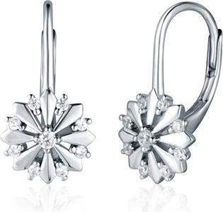 Image du produit JVD - Silver dangle earrings Flower with zircons SVLE0762SK3BI00