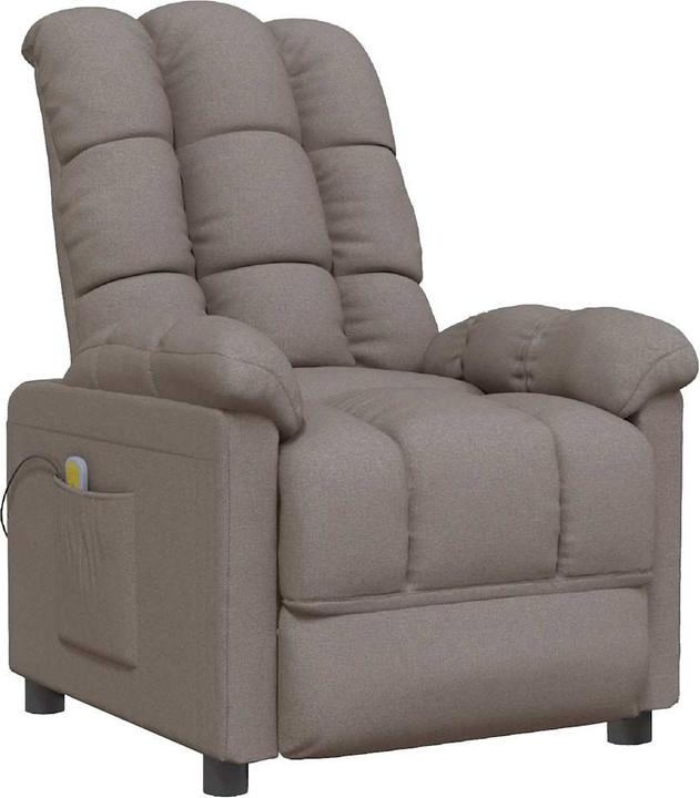 Actual product image VidaXL Massage chair taupe fabric