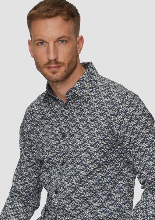 Immagine prodotto s.Oliver Hemd Slim Fit: Popeline-Hemd mit All-over-Print (L)