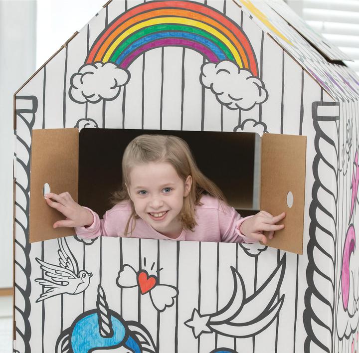 Image du produit Fellowes Spielhaus BANKERS BOX 1232401 Einhorn 121x97x81cm