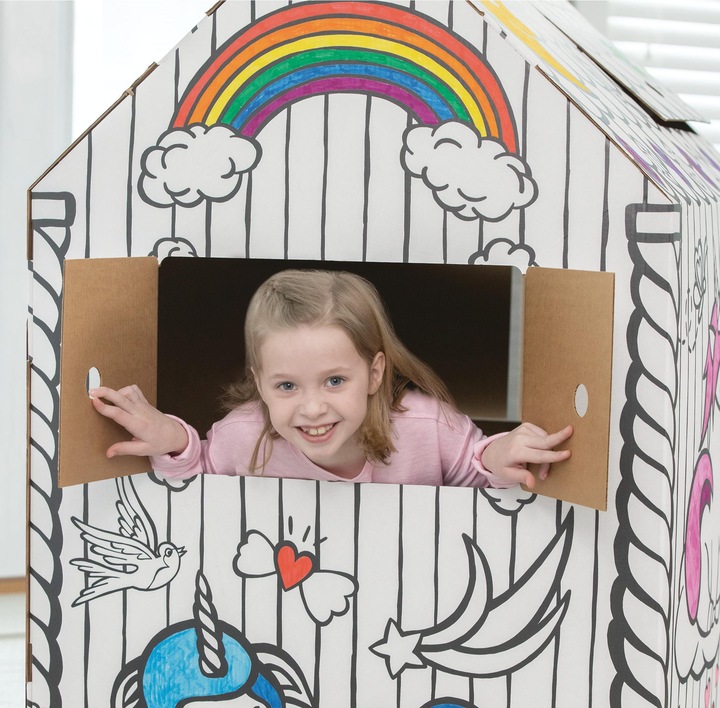 Actual product image Fellowes Playhouse BANKERS BOX 1232401 Unicorn 121x97x81cm