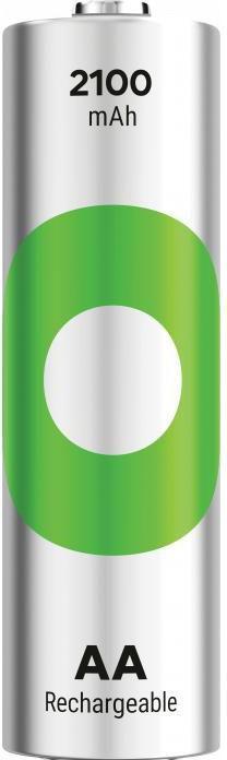 GP Batteries GP ReCyko Rechargeable Battery, Size AA, 2100 mAh, 2-pack (2 pcs., AA, 2100 mAh)