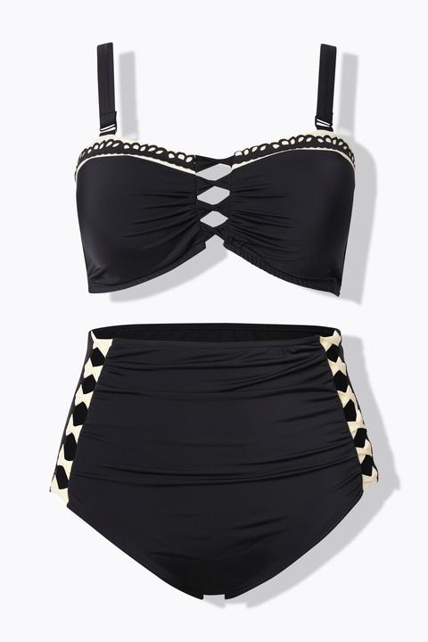 Actual product image Ulla Popken Strappy Cutout Bikini Set (46)