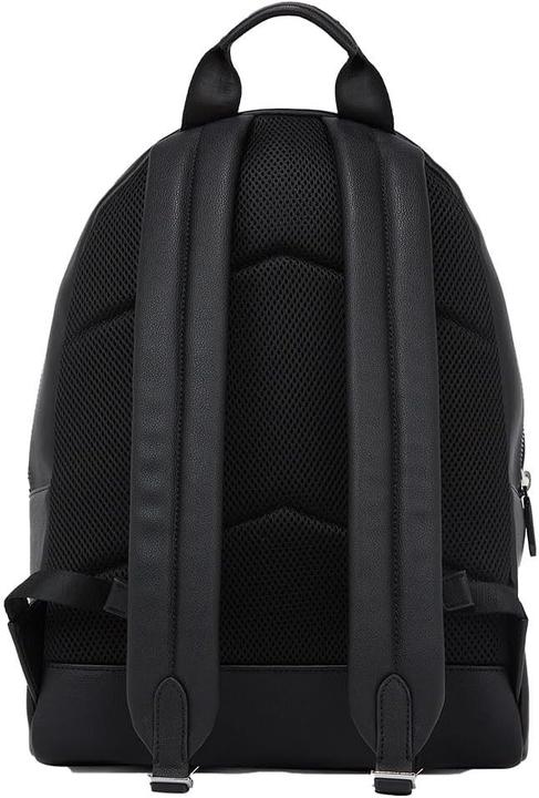 Actual product image Karl Lagerfeld Essential Grainy PU Backpack with Logo, Zipper, and Adjustable Straps