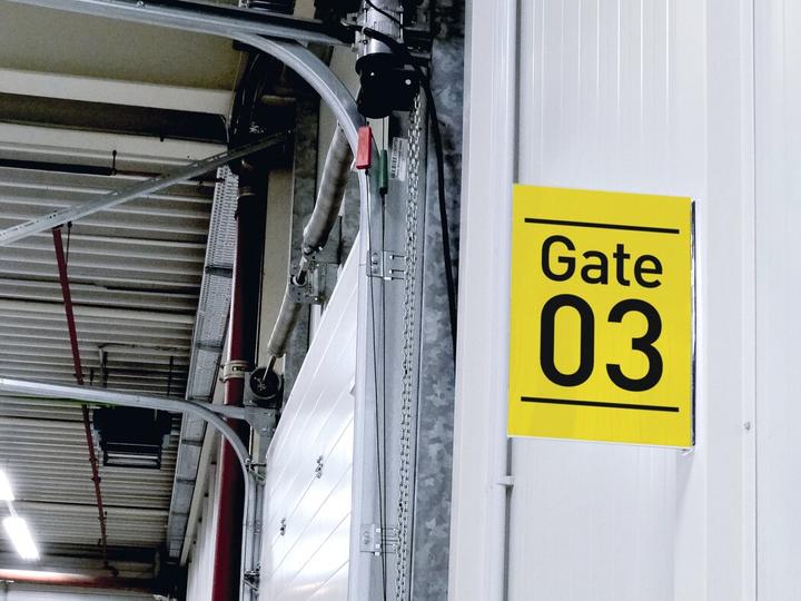 Actual product image Durable Gangschild selbstklebend A4 hoch 10 stk