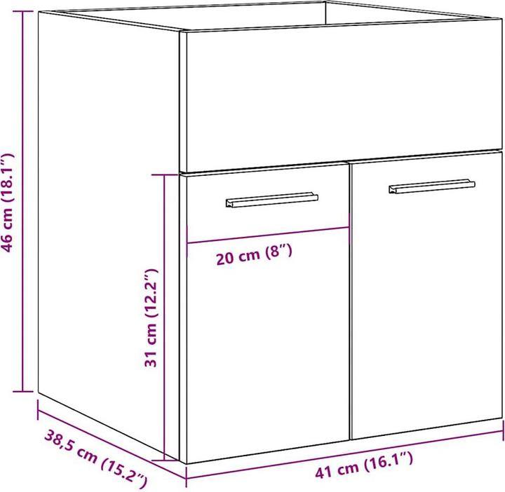 Produktbild vidaXL Waschbeckenschrank