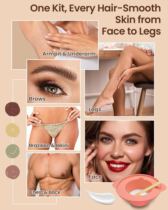 Immagine prodotto NoName Haarentfernungs-Set mit Wachswärmer (4x)