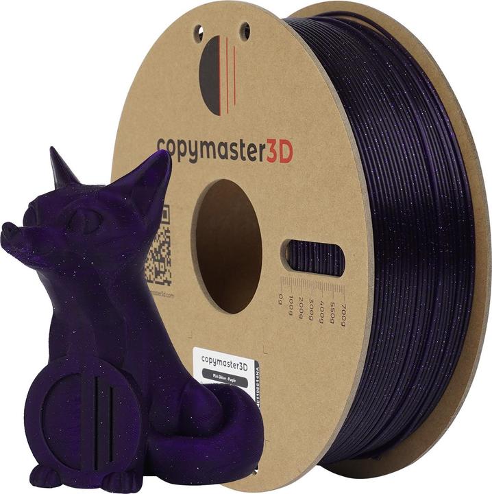 Copymaster3D PLA Glitter Filament for 3D Printer, 1.75 mm, Shimmering Purple (PLA, 1.75 mm, Violett)
