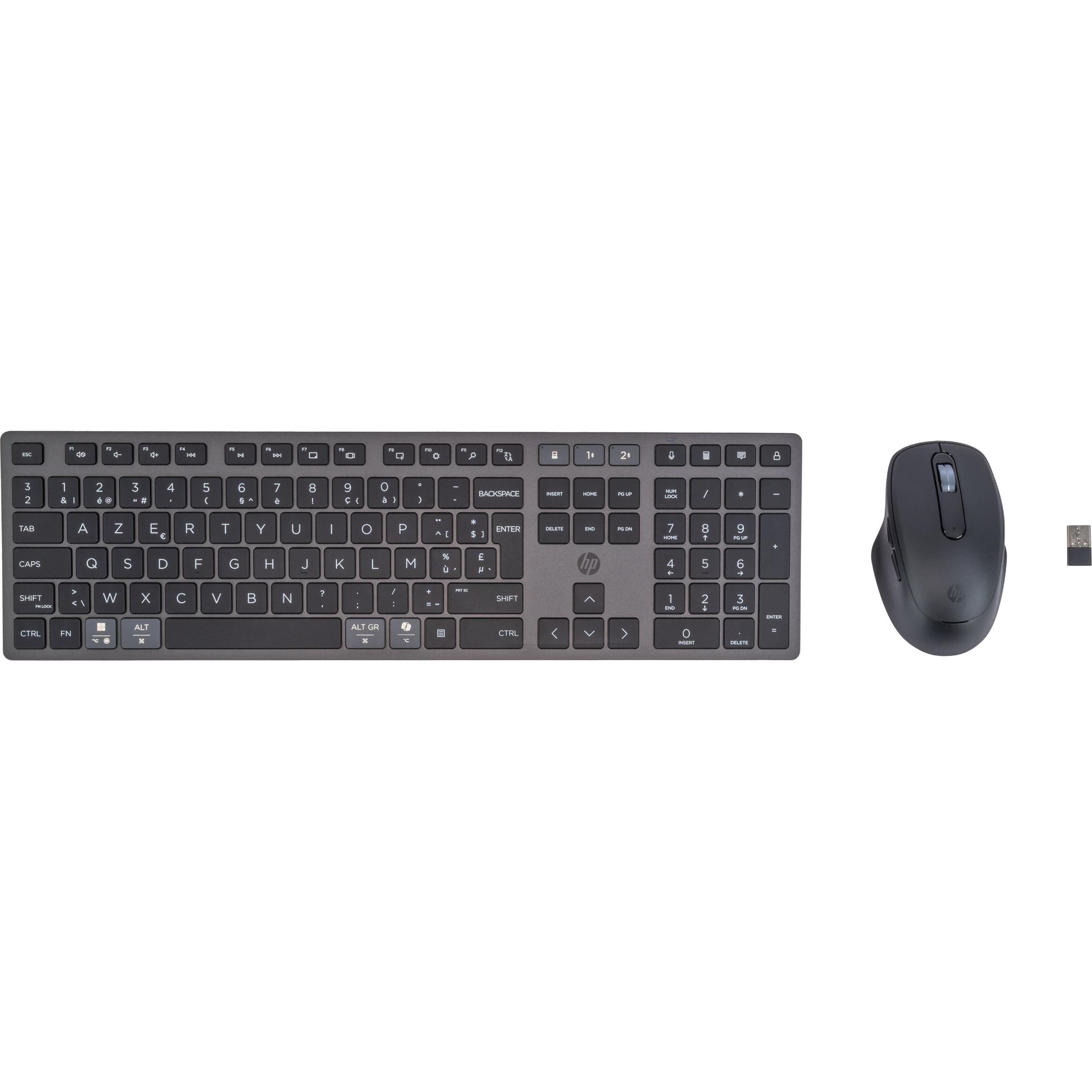 HP 720 Dual-Mode RechargeableWireless Ke (9T5A9AA#AC0) (Belga, Senza fili), Tastiera, Nero