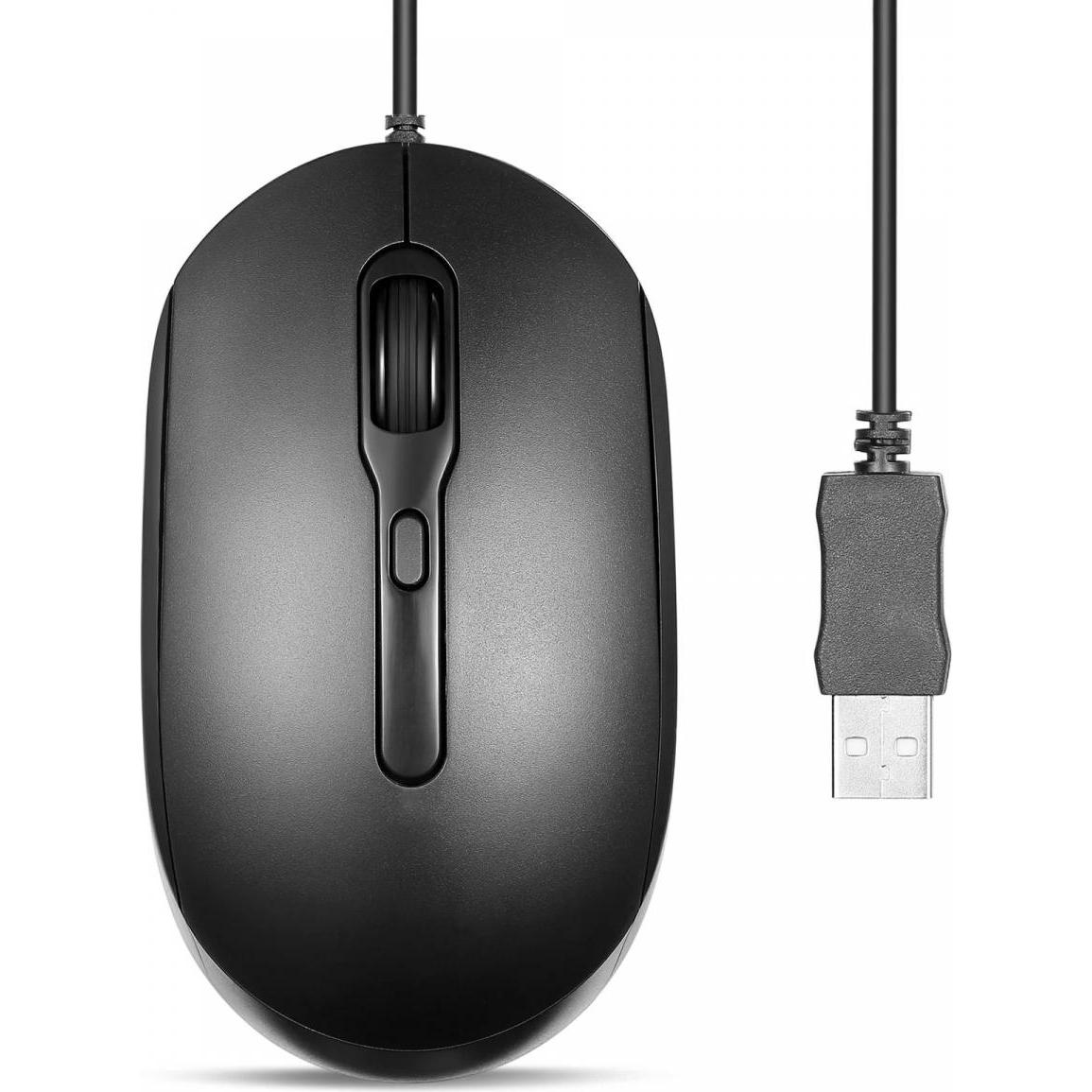 Perixx PERIMICE-222 Kabelgebundene Optische Maus, Verstellbare DPI 1200/1600/2000, Leiser klick, 1,8, Mouse