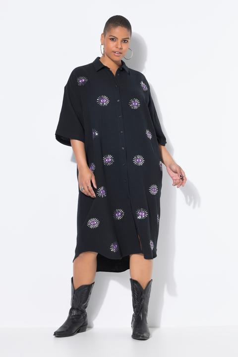 Produktbild Studio Untold Midikleid, oversized, Musselin, Augen-Stickerei (46, 48)