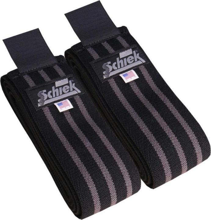 Produktbild Schiek Knee Wraps Model 1178S Black/Silver 78" with Velcro Closure (One Size)