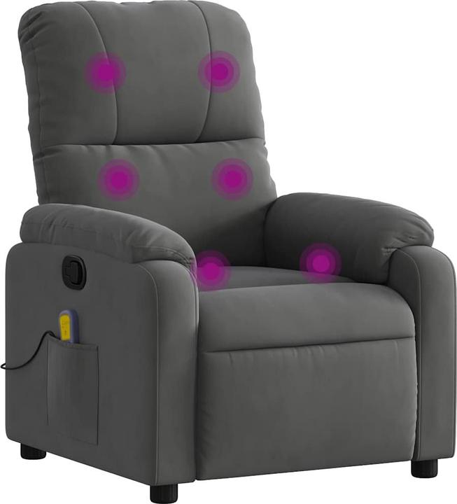 Produktbild VidaXL Massagesessel Dunkelgrau Mikrofasergewebe,Farbe