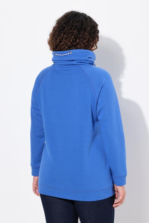 Actual product image Ulla Popken Drawstring Collar Long Sleeve Sweatshirt (46, 48)