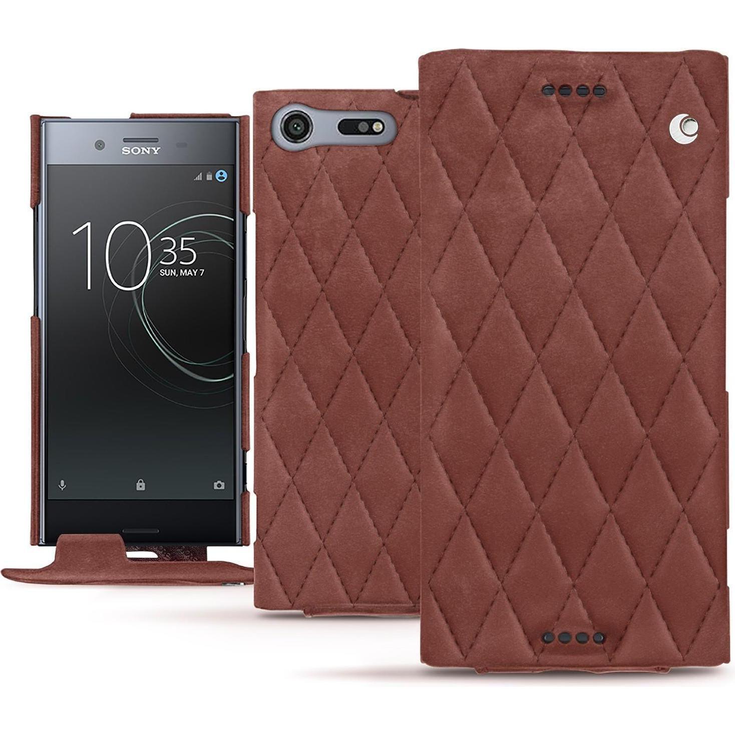 Thumbnail - Noreve Lederschutzhülle vertikal (Sony Xperia XZ Premium), Smartphone Hülle, Rot