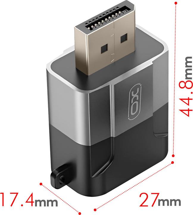 Image du produit xO adaptateur GB016 Displayport - VGA gris (VGA, 4.48 cm)