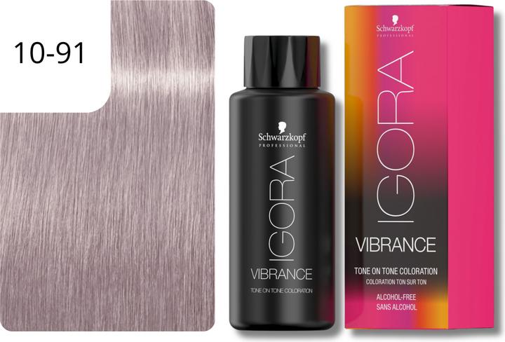 Actual product image Schwarzkopf Professional IGORA VIBRANCE Tone On Tone Coloration (10-91 Violet Cendré Soft Toner)