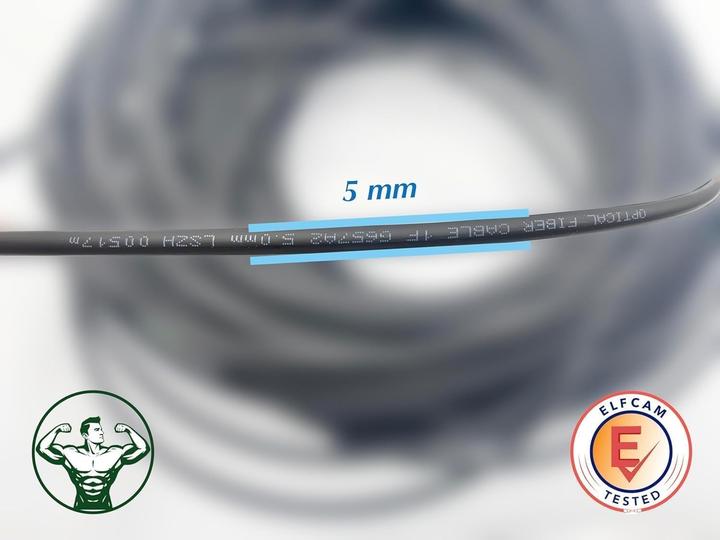 Image du produit Elfcam Cavo in Fibra Ottica Esterno LC/APC a LC/APC OS2 Simplex Monomodale (100 m)