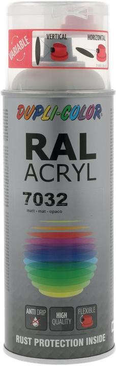 Immagine prodotto Dupli-Color Vernice acrilica opaca RAL 7032 grigio ghiaia (Grigio ghiaia, 0.40 l)
