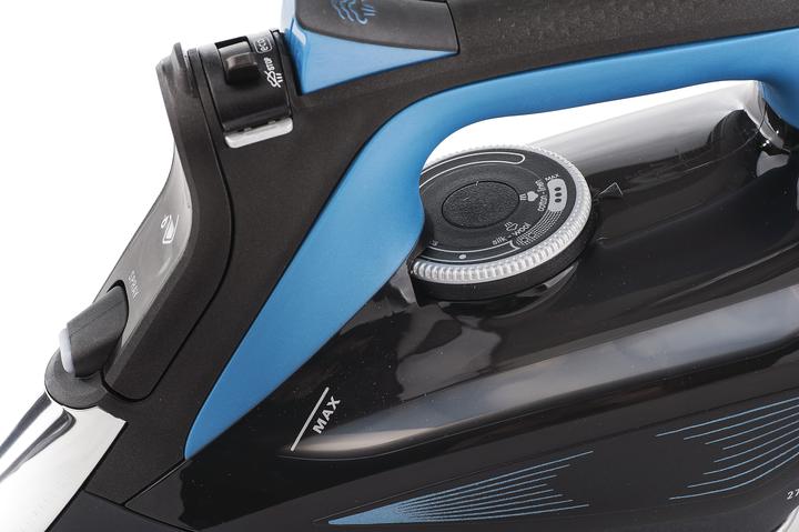 Produktbild Rowenta DW5310 Dampfbügeleisen Microsteam 400 HD Laser 2700 W Schwarz, Blau (2700 W, 180 g/min)