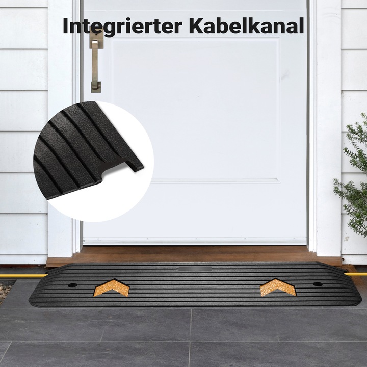 Immagine prodotto Wiltec Rampa di soglia in gomma 1100x320x38mm Rampa 50t Rampa di accesso per sedia a rotelle auto
