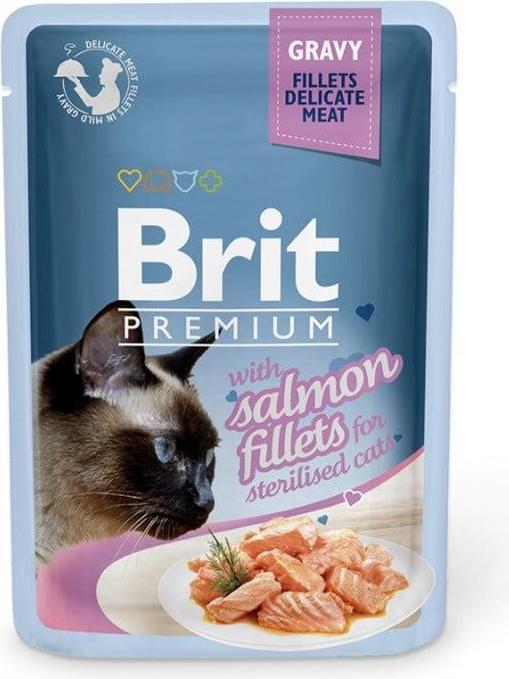 Actual product image Brit Premium Cat Salmon Sterilised - Wet Cat Food - 100g (Senior, 1 pcs., 100 g)