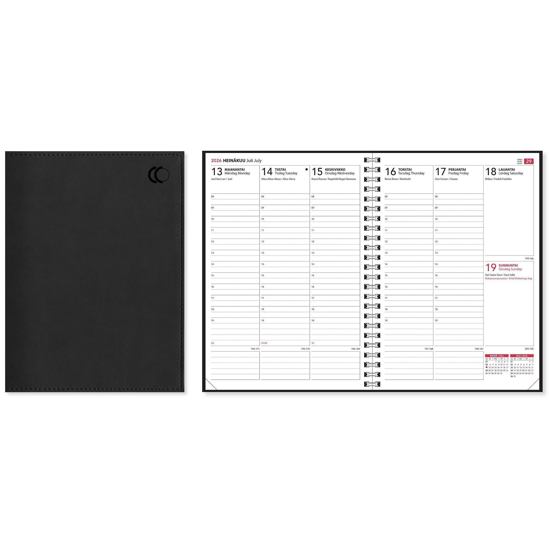 RCK 2026 Calendar, A5, black (A5) (65186832)