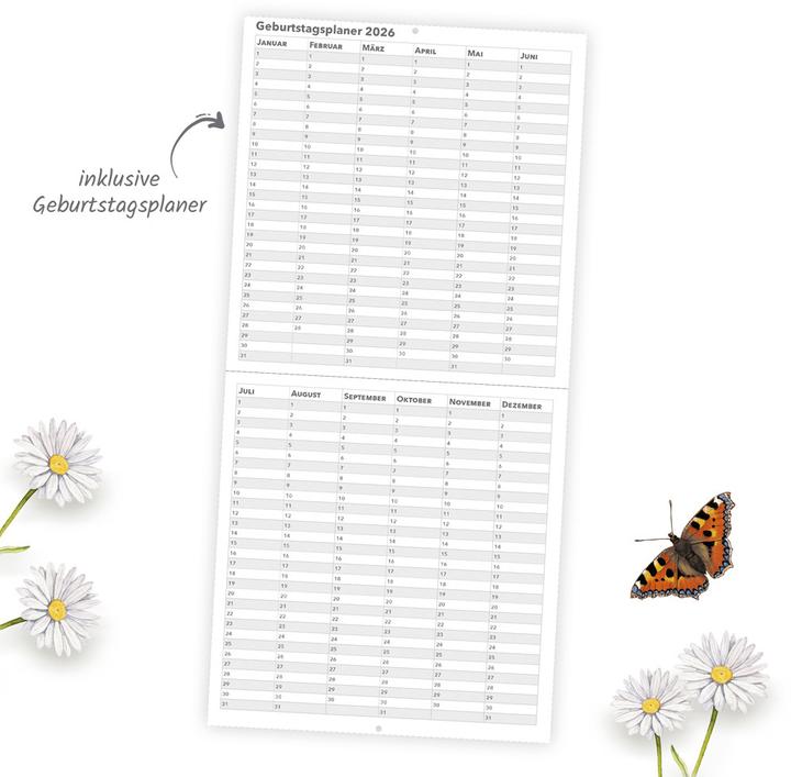 Produktbild BroschürenkalenderBlumenkalender2026 (30 x 30 cm)