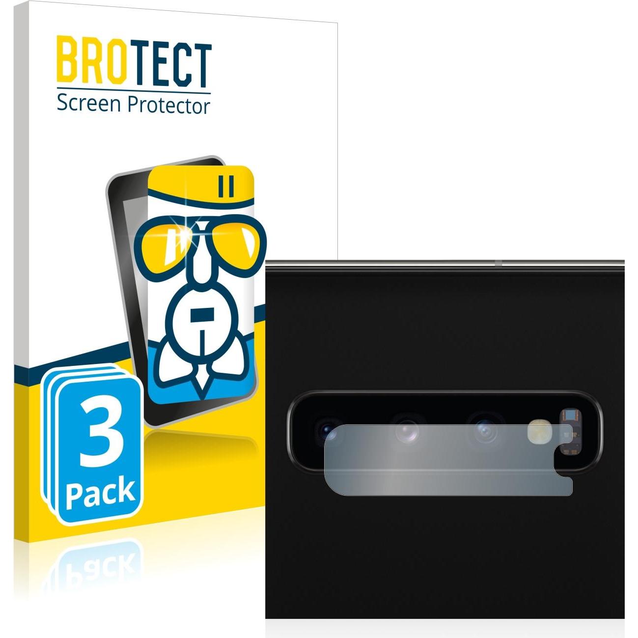 BROTECT AirGlass Panzerglasfolie (3 Stück, Samsung Galaxy S10), Smartphone Schutzfolie, Transparent