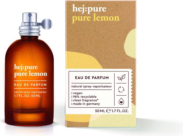 Hej:pure Pure Lemon Eau de Parfum Natural Spray (Eau de Parfum, 50 ml)