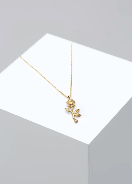 Produktbild Elli Box Chain mit Rosen-Anhänger (Sterling Silber, 45 cm)