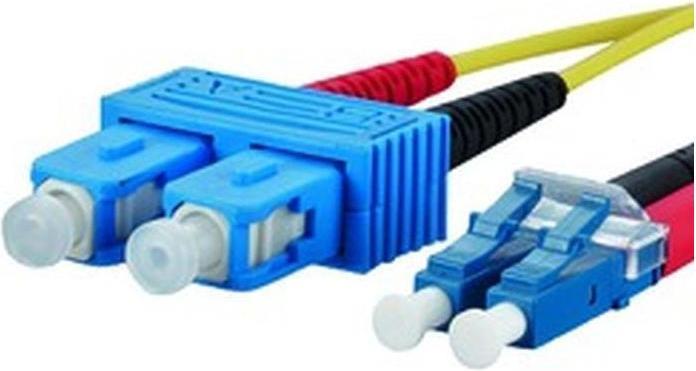 Produktbild Metz Connect 151P1EOJO20E. Kabellänge: 2 m, Lichtleitertyp: OS2, Anschluss 1: 2x SC, Anschluss 2: 2x (LSOH, CAT7, 2 m)