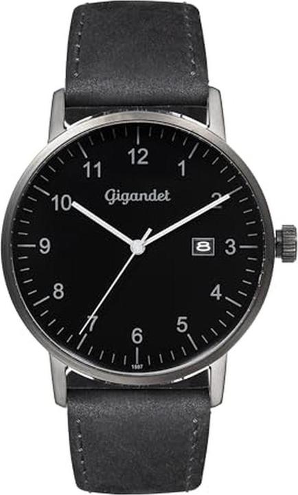 Image du produit Gigandet Montre analogique étanche pour homme avec bracelet en cuir (Montre analogique)