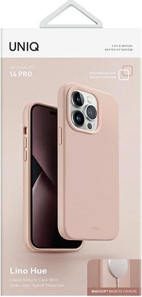Image du produit Uniq etui Lino Hue iPhone 14 Pro 6,1" Magclick Charging rózowy/blush pink (Apple iPhone 14 Pro)