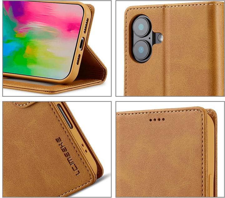 Produktbild Cover-Discount iPhone 16 Plus - LC.IMEEKE Leder Etui Hülle (Apple iPhone 16 Plus)