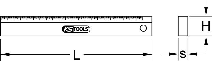 Actual product image KS Tools Precision scale (100 cm, Steel)