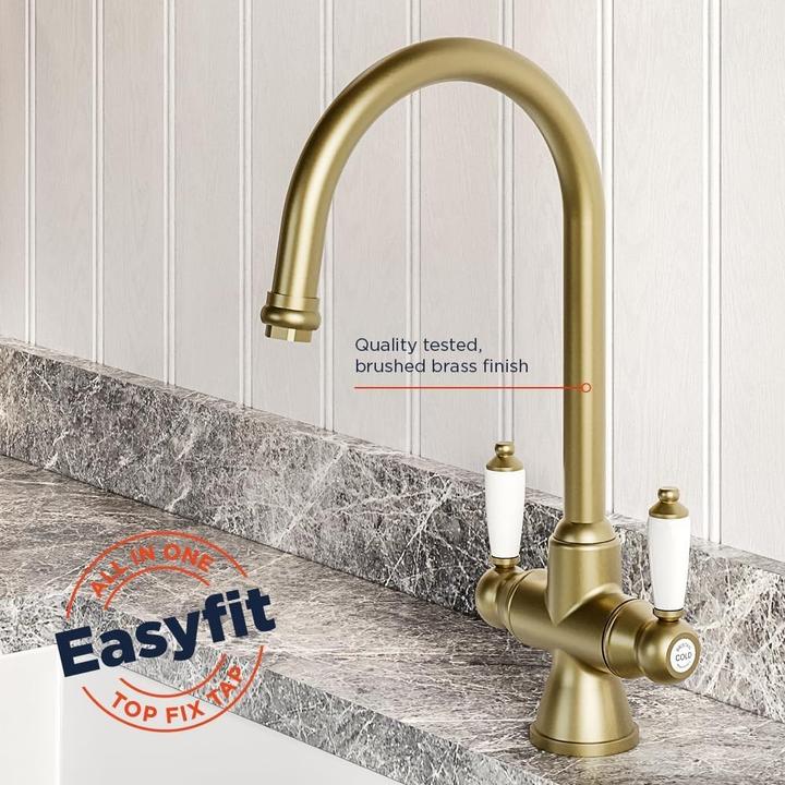 Image du produit Bristan Robinets mélangeurs à double poignée avec installation facile par le dessus