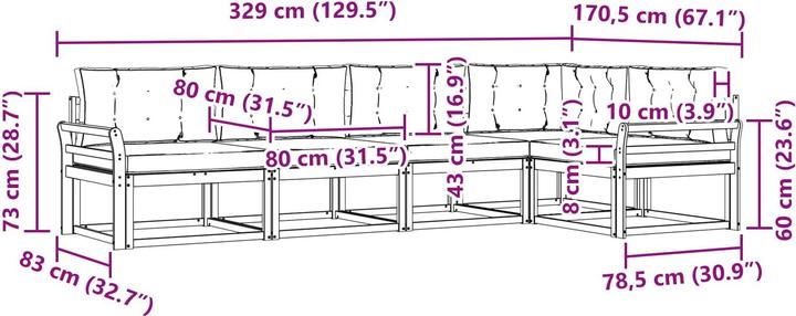 Produktbild vidaXL Gartenmöbel Set
