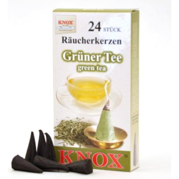 Knox, Duftkerzen, Räucherkerzen - Grüner Tee 24 Stk., Kegel