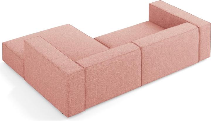 Actual product image Cosmopolitan Design Right Corner Sofa, "Arendal", 3 Seats, Pink, 224x166x70 Made in Europe (3-seater, Corner sofa)