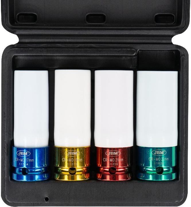 Actual product image 4-teiliger Schlagschrauber-Stecknuss-Set 1/2" (17 mm, 19 mm, 21 mm, 22 mm)